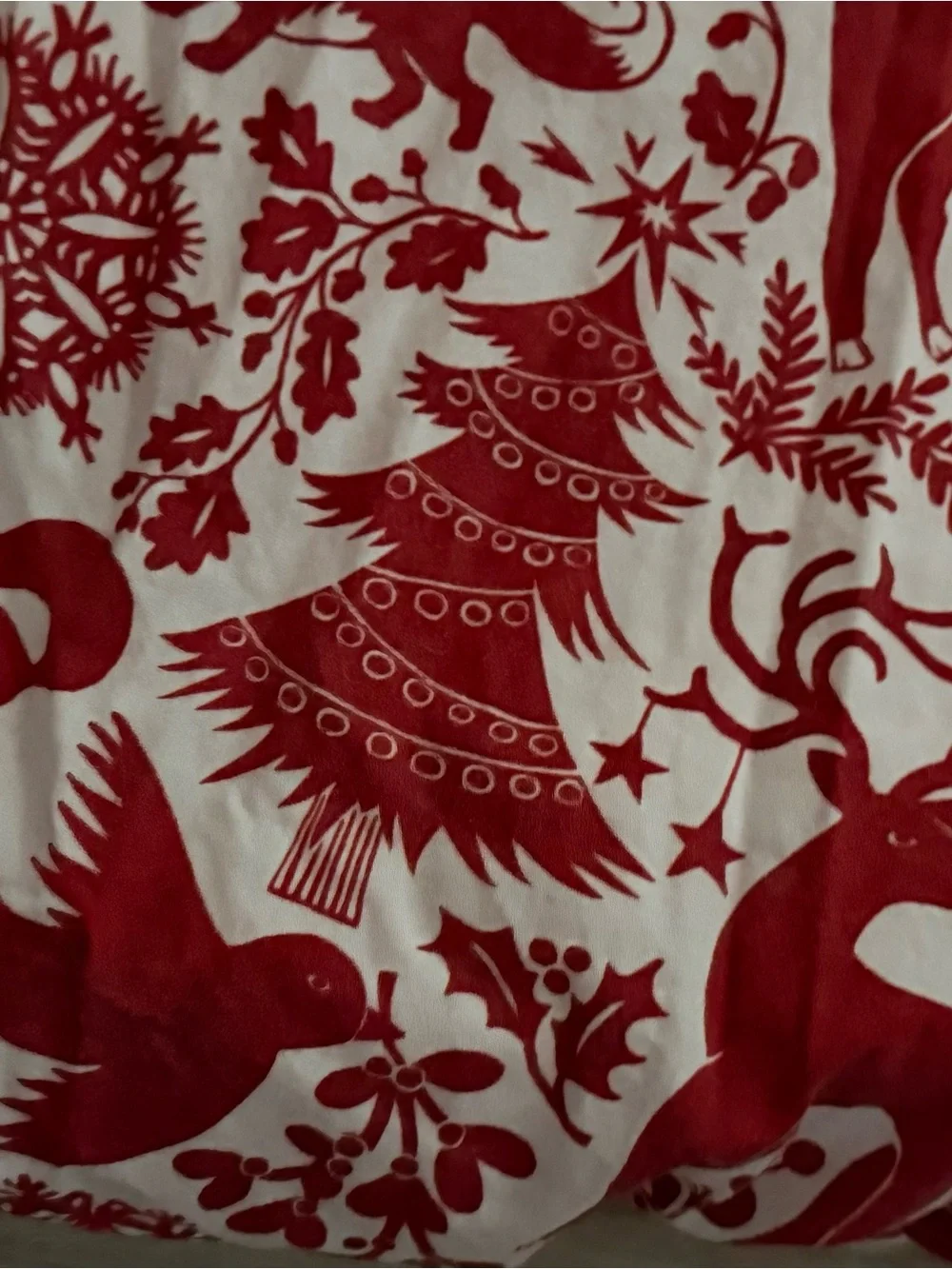 Pottery Barn Organic Christmas Nordic Queen Fitted & Flat Sheet